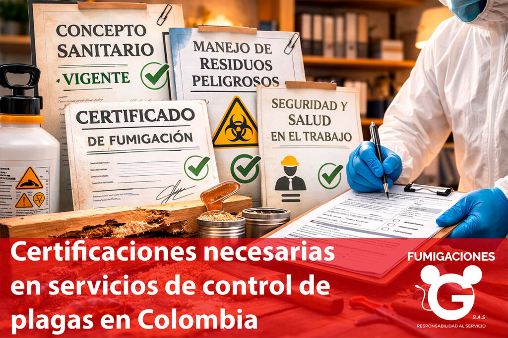 Certificaciones necesarias en servicios de control de plagas en Colombia