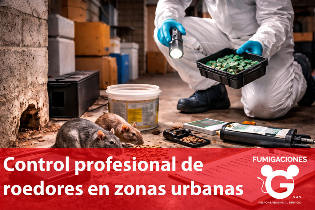 Control profesional de roedores en zonas urbanas