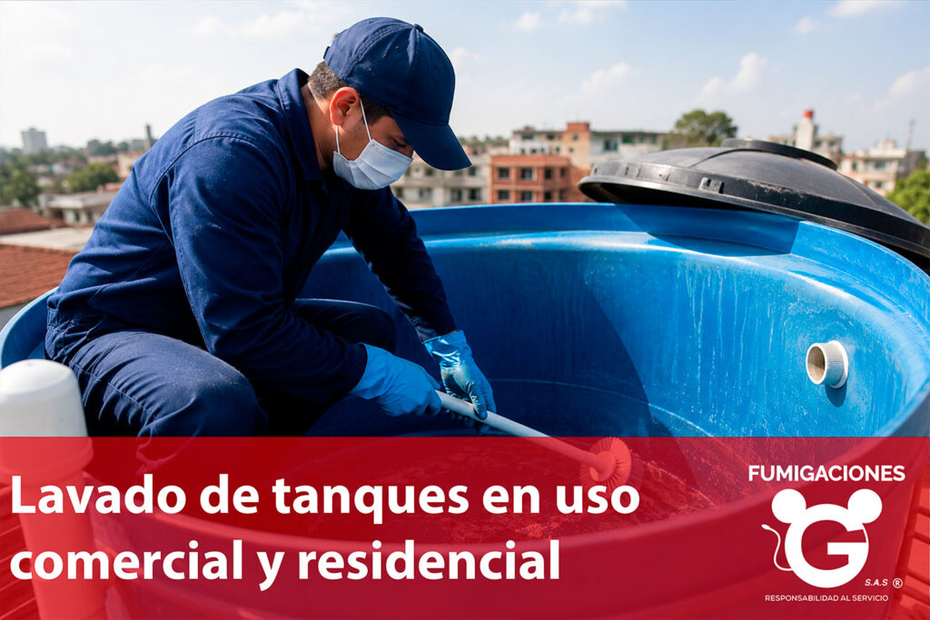 Lavado de tanques en uso comercial y residencial